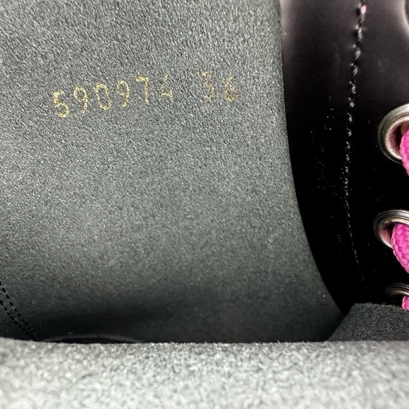 New Balenciaga Strike Ankle Combat Boots in Black and Fluo Pink Size 36 - Picture 10 of 10